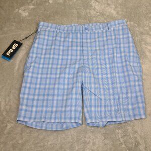 Ping Golf Shorts Performance Light Blue Khaki SensorCool Stretch Men's Sz 40 NWT
